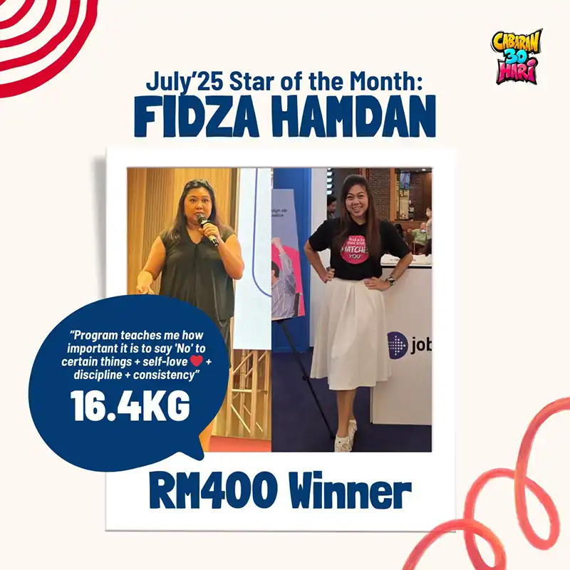 Fidza Hamdan — -16.4kg