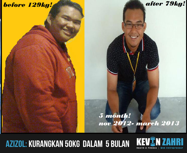 Azizol Kurangkan Berat 50kg Dalam 5 Bulan Kevin Zahri